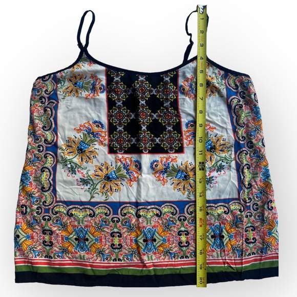 DR2 Paisley Patterned Spaghetti Strap Tank Top Small - Picture 4 of 10